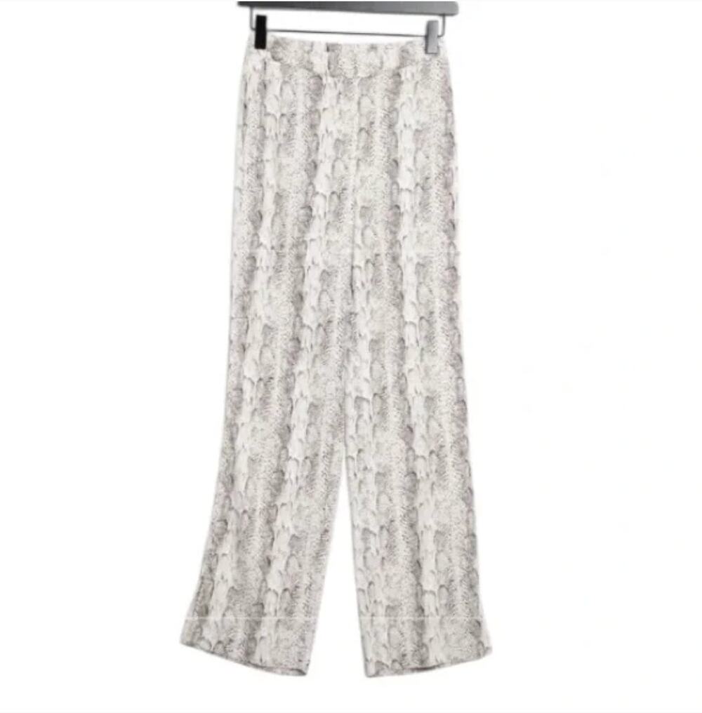 NWT MNG White Snake Animal Print Suit Pants Sz 4